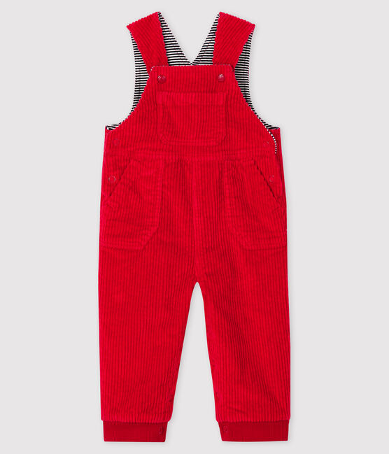 Lange Baby-Latzhose für Jungen rot TERKUIT
