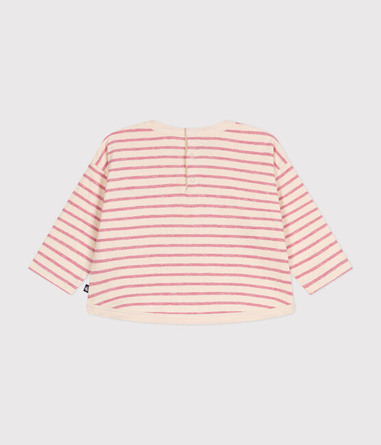 Langärmeliges Baby-T-Shirt aus Doppeljersey rosa AVALANCHE/ ROSELINE