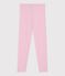 Kinder-Leggings aus einfarbiger Baumwolle rosa MARQUISE