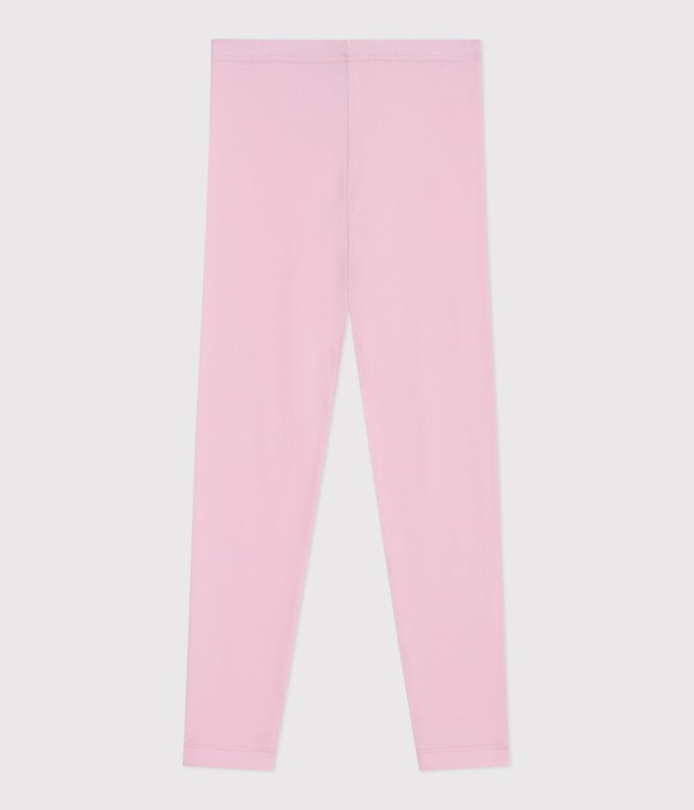 Kinder-Leggings aus einfarbiger Baumwolle rosa MARQUISE