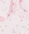 Strampler aus Nicki mit Kragen und Blumenmuster rosa/vielfarbig