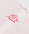 Kurzärmeliges Baby-T-Shirt aus einfarbiger Baumwolle rosa FLEUR