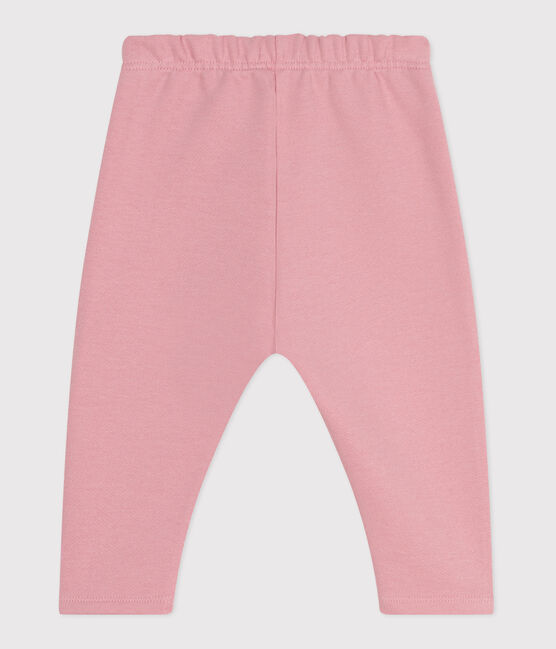Baby-Jogginghose aus einfarbiger Baumwolle rosa CHARME