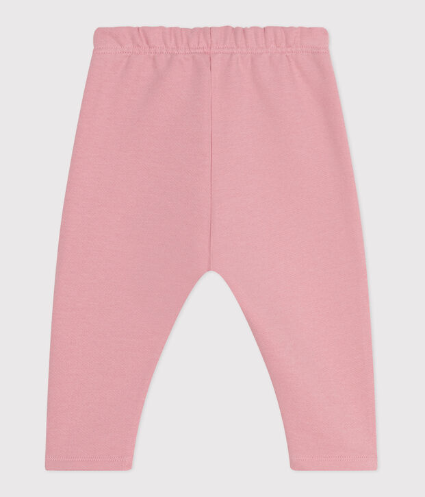 Baby-Jogginghose aus einfarbiger Baumwolle rosa