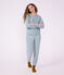 Damen-Pyjama aus einfarbigem Baumwoll-Frottee SEDUMBLUE
