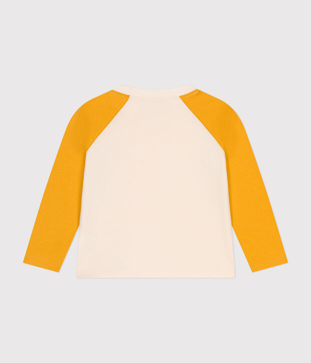 Lang&auml;rmeliges T-Shirt aus Baumwolle f&uuml;r Kinder/Jungen naturfarben/gelb