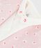 3-teiliges Baby-Set mit Herz- und Blumenmotiv und bestickter Body rosa JOLI/weiss MULTICO