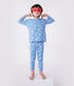 Kinder-Pyjama zum Verkleiden aus phoshoreszierender Baumwolle mit Cape 