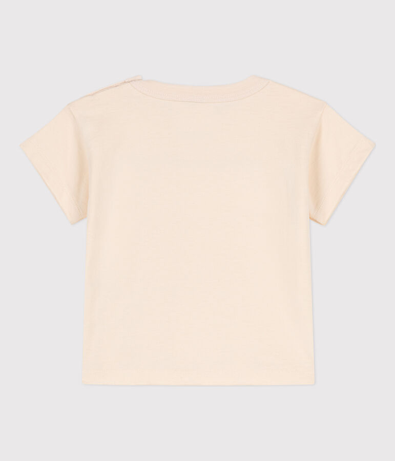 Kurz&auml;rmeliges Baby-T-Shirt aus besticktem Jersey naturfarben AVALANCHE