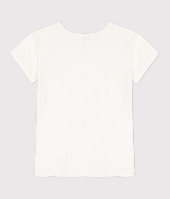 Damen-T-Shirt L’IDEAL aus Baumwolle/Leinen weiss ECUME