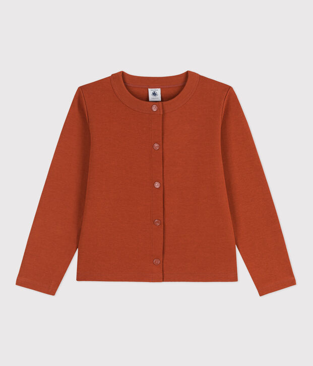 Kinder-Cardigan aus Baumwolle f&uuml;r M&auml;dchen braun