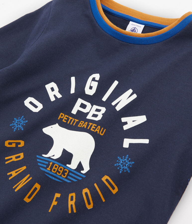 Lang&auml;rmliges T-Shirt f&uuml;r Jungen blau