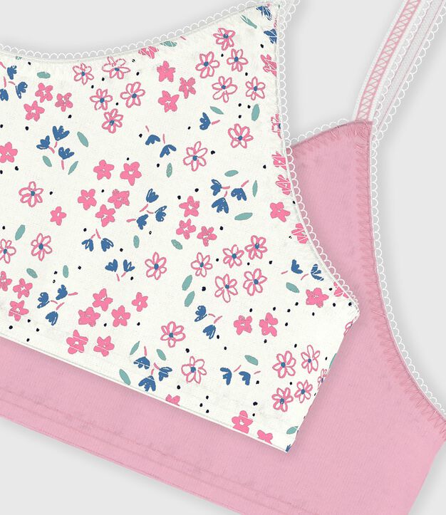 Set Kinder-Bustiers aus Baumwolle mit Blumenmuster vielfarbig