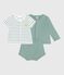 3-teiliges Newborn-Set aus Baumwolle mit einem zitronengelb gestreiften T-Shirt  PAUL/ MULTICO