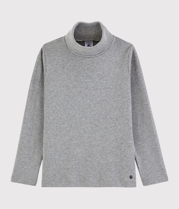 Kinder-Unterziehpullover aus Baumwolle f&uuml;r M&auml;dchen / Jungen grau
