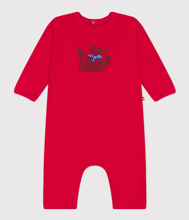 Baby-Langoverall aus Molton rot