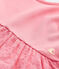 Baby-Mädchen-Kleid mit Schmetterlingsärmeln rosa PETAL