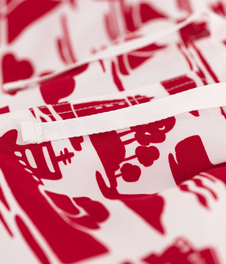 Gemusterte Badeshorts aus recyceltem Material f&uuml;r Jungen naturfarben/rot