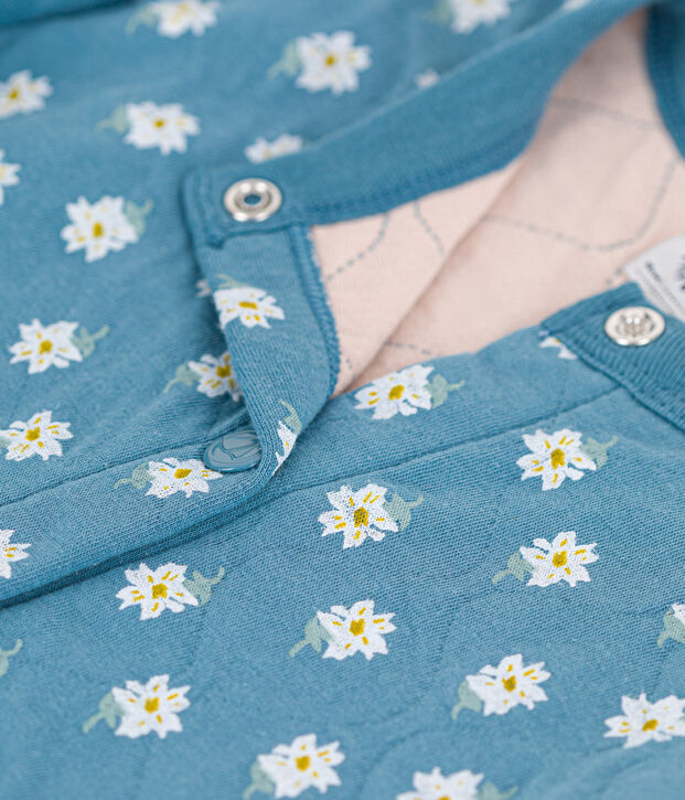 Kinder-Cardigan aus gestepptem Doppeljersey mit Aufdruck f&uuml;r M&auml;dchen blau/vielfarbig