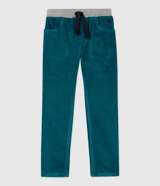 Fluwelen broek kinderen jongens grün PINEDE