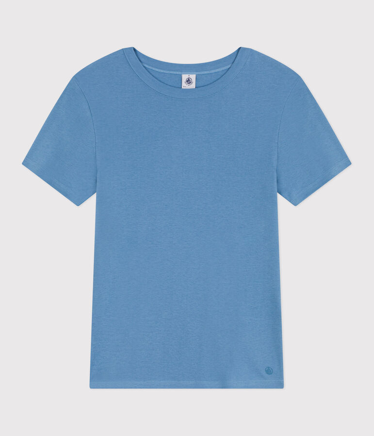 Damen-T-Shirt L'Iconique aus einfarbiger Baumwolle blau