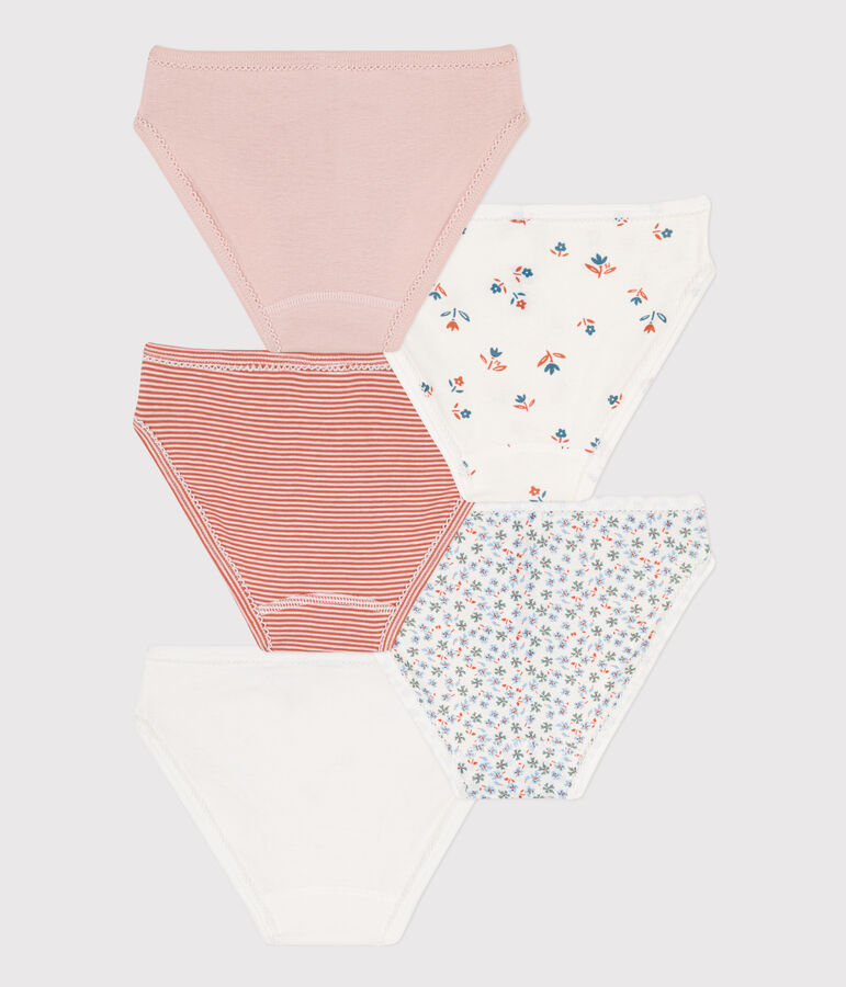 5er-Set Slips aus Baumwolle f&uuml;r M&auml;dchen vielfarbig