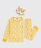 Kinder-Pyjama zum Verkleiden aus Baumwolle mit Leoparden-Motiv weiss MARSHMALLOW/weiss MULTICO