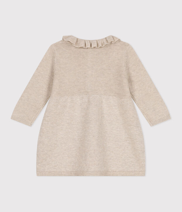 Lang&auml;rmeliges Baby-Kleid aus Baumwollstrick MONTELIMAR CHINE