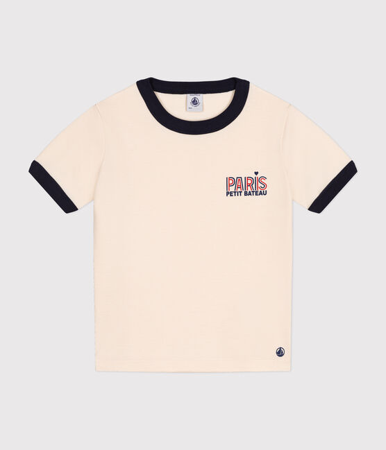 T-Shirt aus Jersey Kinder/Jungen naturfarben AVALANCHE
