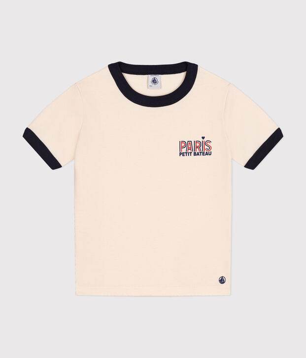 T-Shirt aus Jersey Kinder/Jungen naturfarben