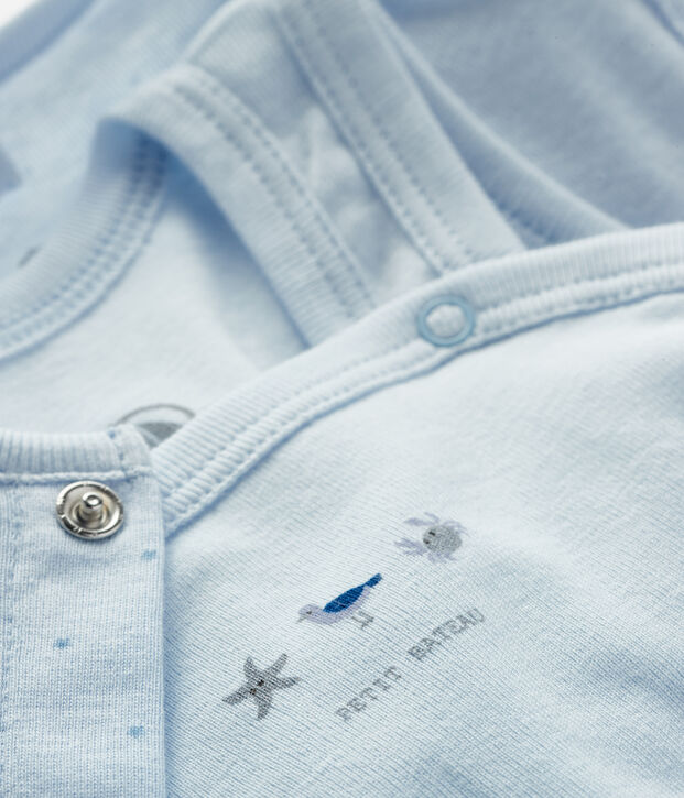 2-teiliges Baby-Ensemble aus Rippstrick blau/blau