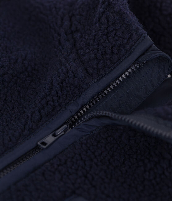 Babyjacke aus recyceltem sherpa blau SMOKING