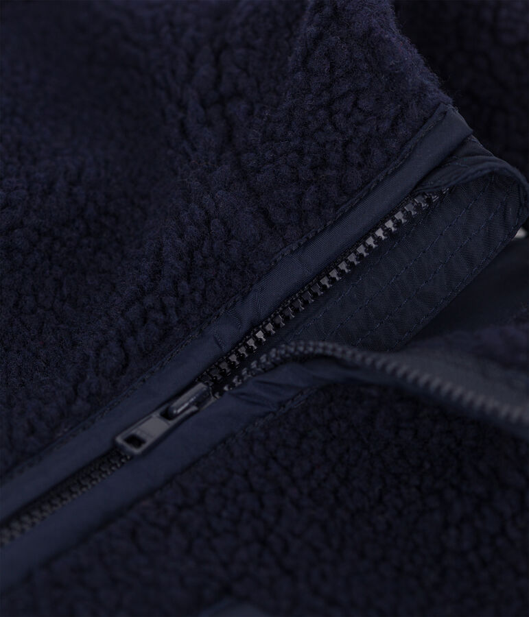 Babyjacke aus recyceltem sherpa blau