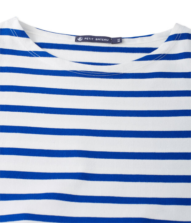 Robe femme trompe l'&oelig;il weiss/blau