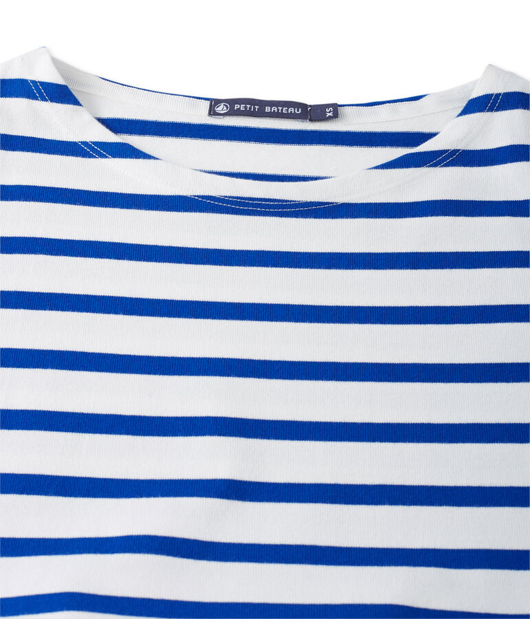 Robe femme trompe l'&oelig;il weiss/blau