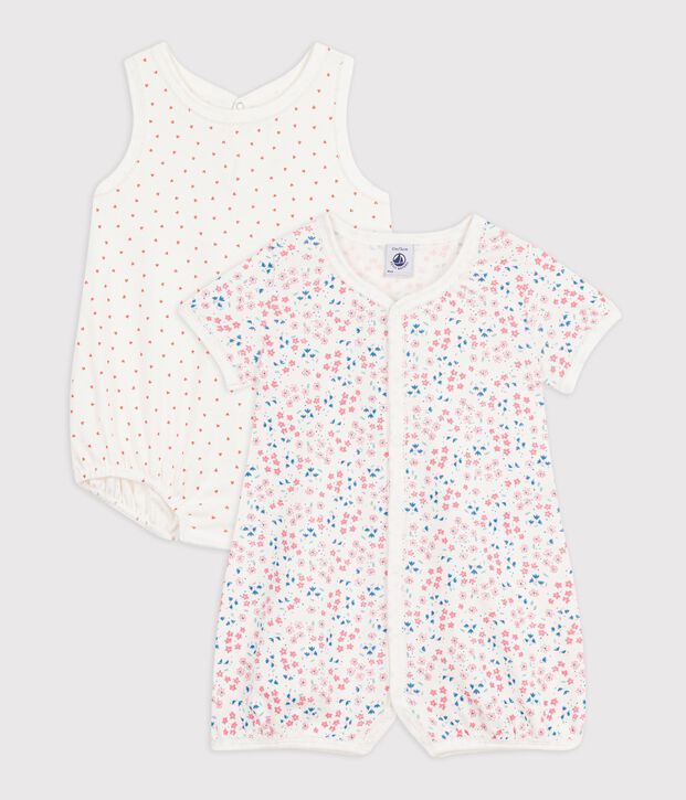 Set Baby-Kurzoveralls aus bedruckter Baumwolle vielfarbig