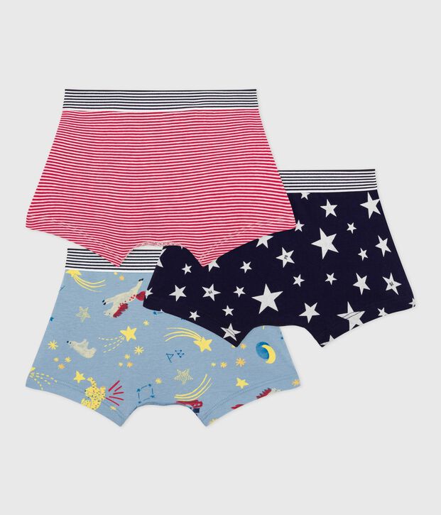 Set Kinder-Boxershorts aus bedruckter Baumwolle vielfarbig