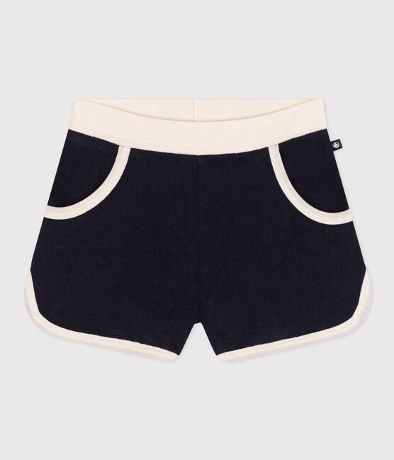 Kinder-Shorts aus Frottee für Mädchen blau SMOKING