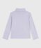 Kinder-Rollkragenshirt aus Baumwolle mit Streifen weiss SQUAW/ MARSHMALLOW