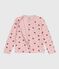 Kinder-Cardigan aus bedruckter Baumwolle  rosa JOLI/weiss MULTICO