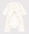 Baby-Bodyjama ohne F&uuml;&szlig;chen aus Baumwolle mit Blumenmotiv weiss MARSHMALLOW/weiss MULTICO