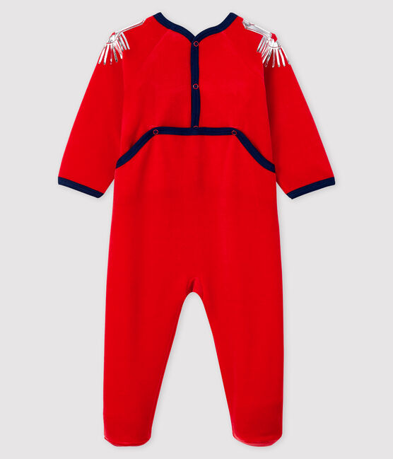 Baby-Strampler aus Nicki rot FROUFROU