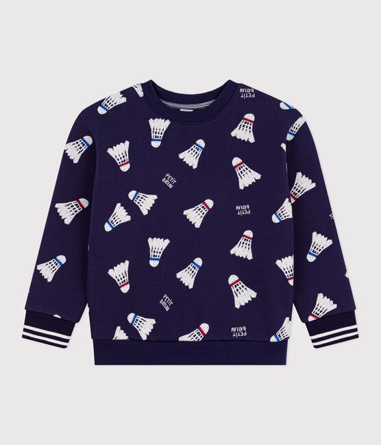 Kinder-Sweatshirt aus gemusterter Baumwolle blau SOIR/ MULTICO