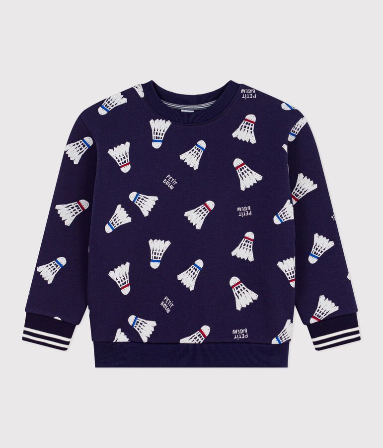 Kinder-Sweatshirt aus gemusterter Baumwolle blau/vielfarbig