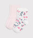 2er-Set Baby-Socken aus Baumwolle mit Blumenmuster