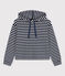 Kapuzen-Sweatshirt aus Baumwolle für Damen blau SMOKING/weiss MARSHMALLOW