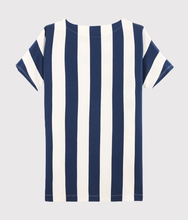 Damenkleid blau/weiss