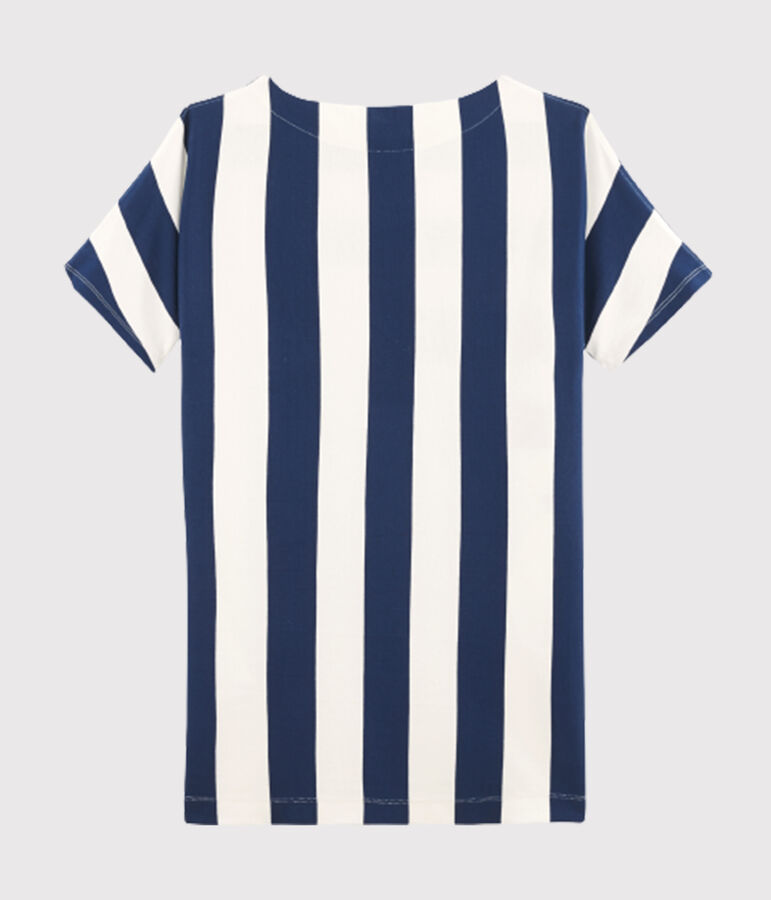 Damenkleid blau/weiss