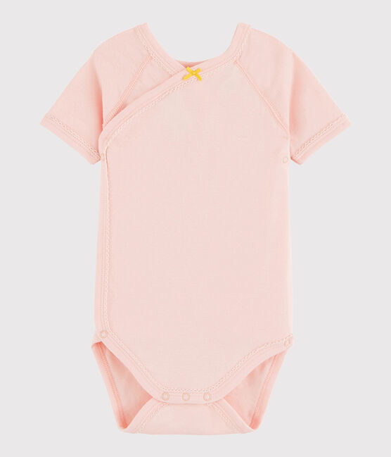 Kurzärmeliger Baby-Body in Wickelform Mädchen rosa MINOIS