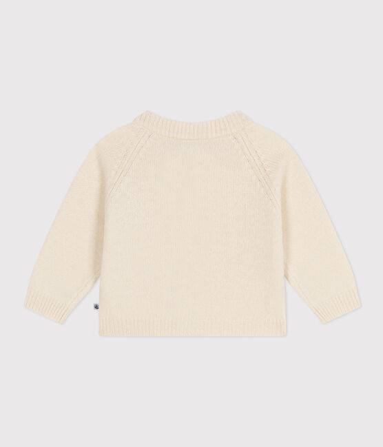 Baby-Cardigan aus Woll-/recyceltem Nylon naturfarben AVALANCHE